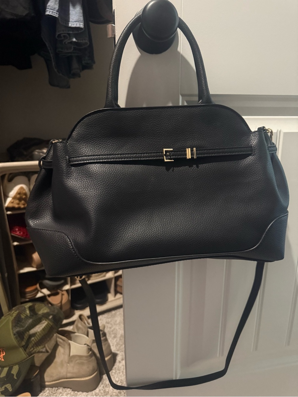 A NEW DAY - Classic Black Women’s Satchel Handbag - Designer Style